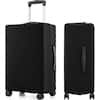 Front. LUGGEX - LUGGEX Stretch Fabric Suitcase Cover - Size L, Compatible with 24–27 Inch Luggage - Black.