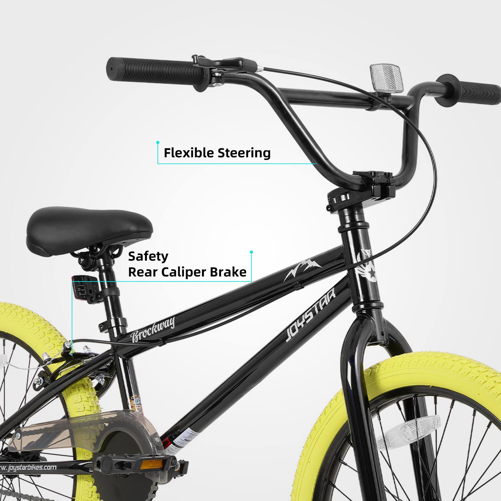 Flexible Steering  
Safety Rear Caliper Brake  
Brockway  
JOYSTAR  
www.joystarbikes.com