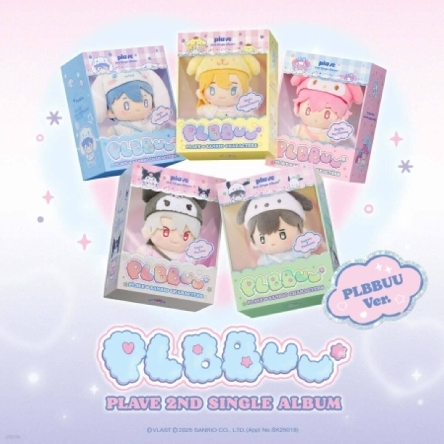 Sure, here is the corrected and grouped text from the image:

---

**PLBBUu~**

**PLAY 2ND SINGLE ALBUM**

**PLBBUu~ Ver.**

**©VLAST ©2025 SANRIO CO., LTD. (App No. SK25018)**

---

**PLBBUu~**

**PLAY 2ND SINGLE ALBUM**

**©VLAST ©2025 SANRIO CO., LTD. (App No. SK25018)**

---

**PLBBUu~**

**PLAY 2ND SINGLE ALBUM**

**©VLAST ©2025 SANRIO CO., LTD. (App No. SK25018)**

---

**PLBBUu~**

**PLAY 2ND SINGLE ALBUM**

**©VLAST ©2025 SANRIO CO., LTD. (App No. SK25018)**

---

**PLBBUu~**

**PLAY 2ND SINGLE ALBUM**

**©VLAST ©2025 SANRIO CO., LTD. (App No. SK25018)**

---

**PLBBUu~**

**