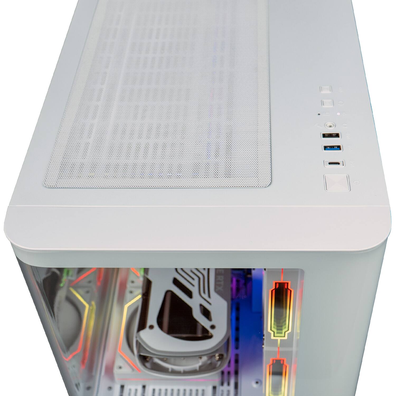 Alt View 2. ViprTech - ViprTech Reaper 3.0 Liquid-Cooled PC - AMD Ryzen 7 8700F 5Ghz, RTX 4070 Super 12G, 32G DDR5, 2T SSD, Gaming Computer, W - White.