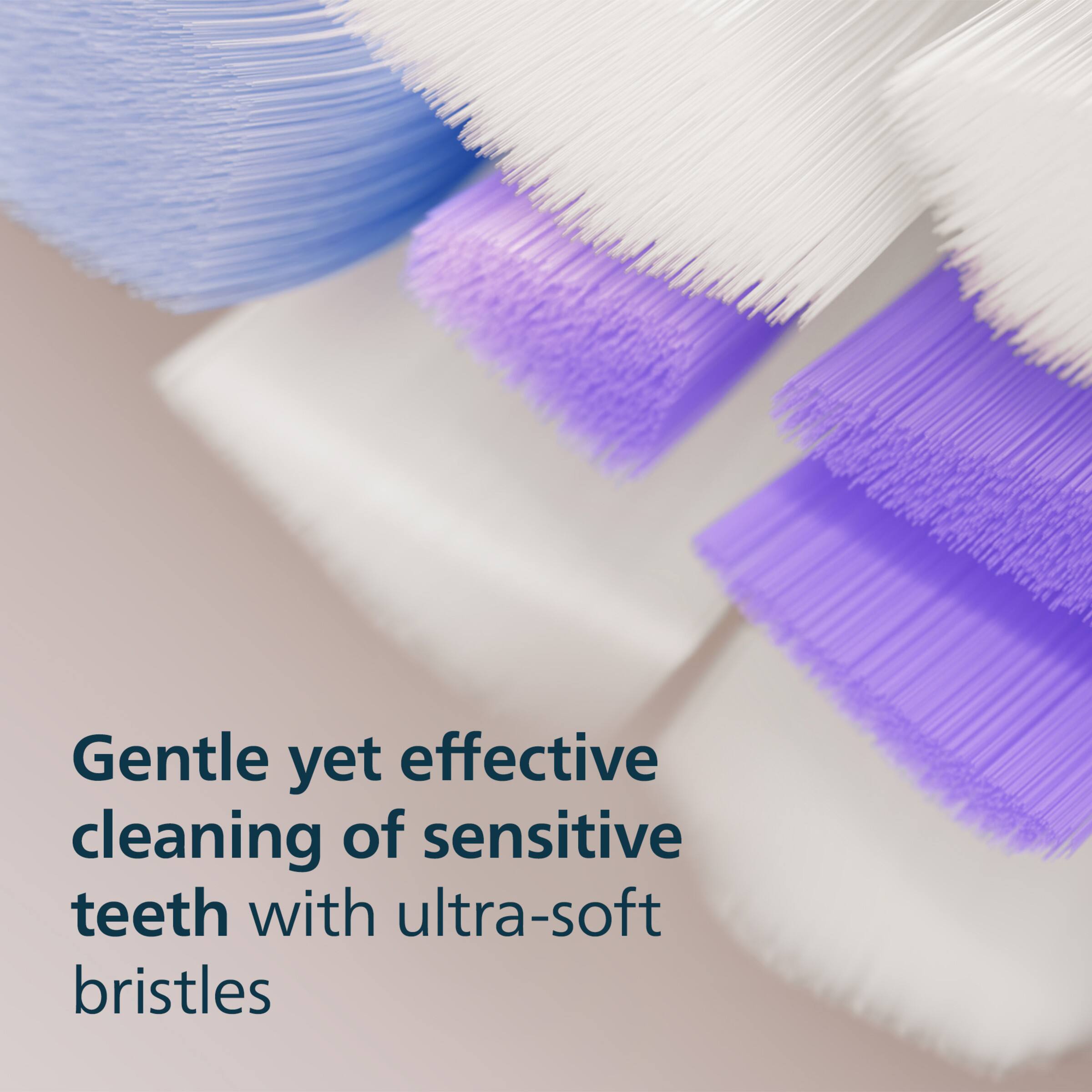 Gentle yet effective cleaning of sensitive teeth with ultra-soft bristles