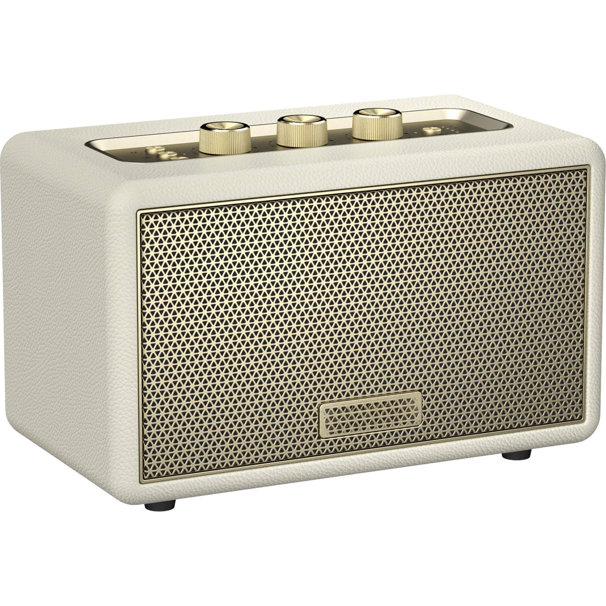 Front. Cedar Assembly - A200 Portable Retro With Aux Input Usb Port Sd Card Slot - Decorative Wireless Bookshelf Speakers House W... - White.