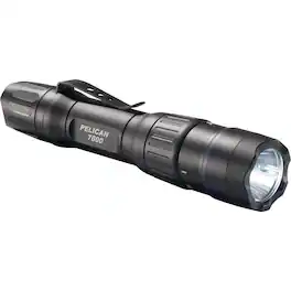Pelican - 7600 Rechargeable Tactical Tri-Color LED Flashlight, Black
