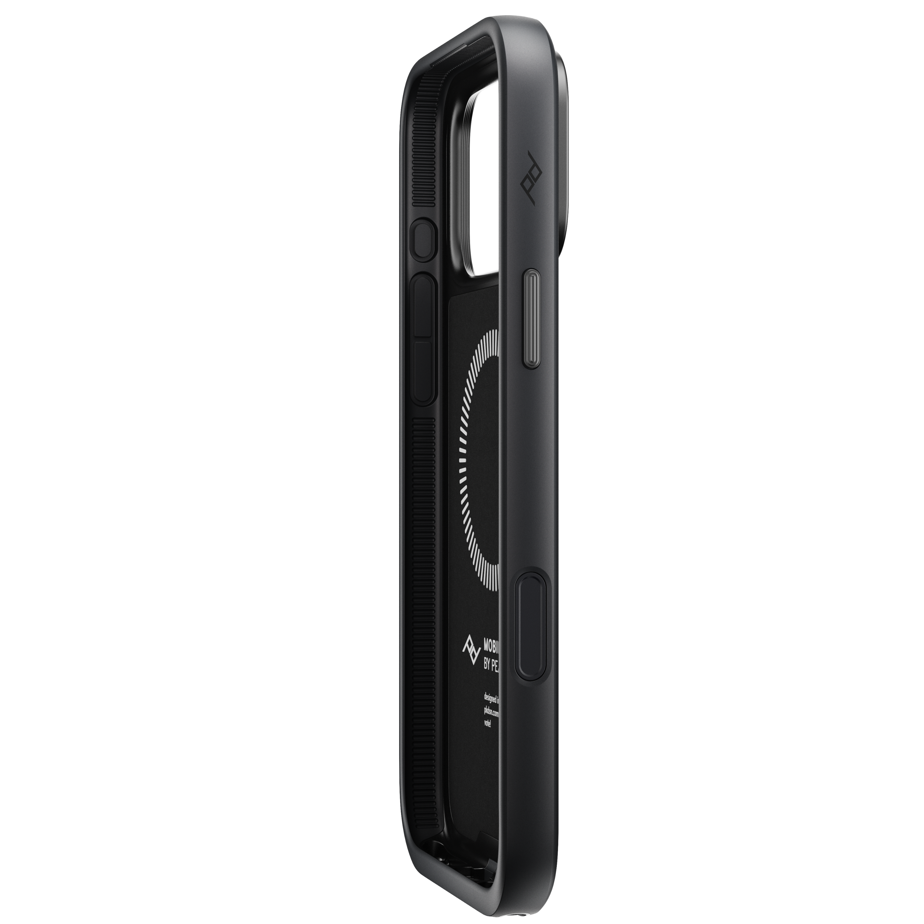 Left. Peak Design - Mobile Everyday Fabric Case Apple iPhone 17 Pro Max Black - Black.