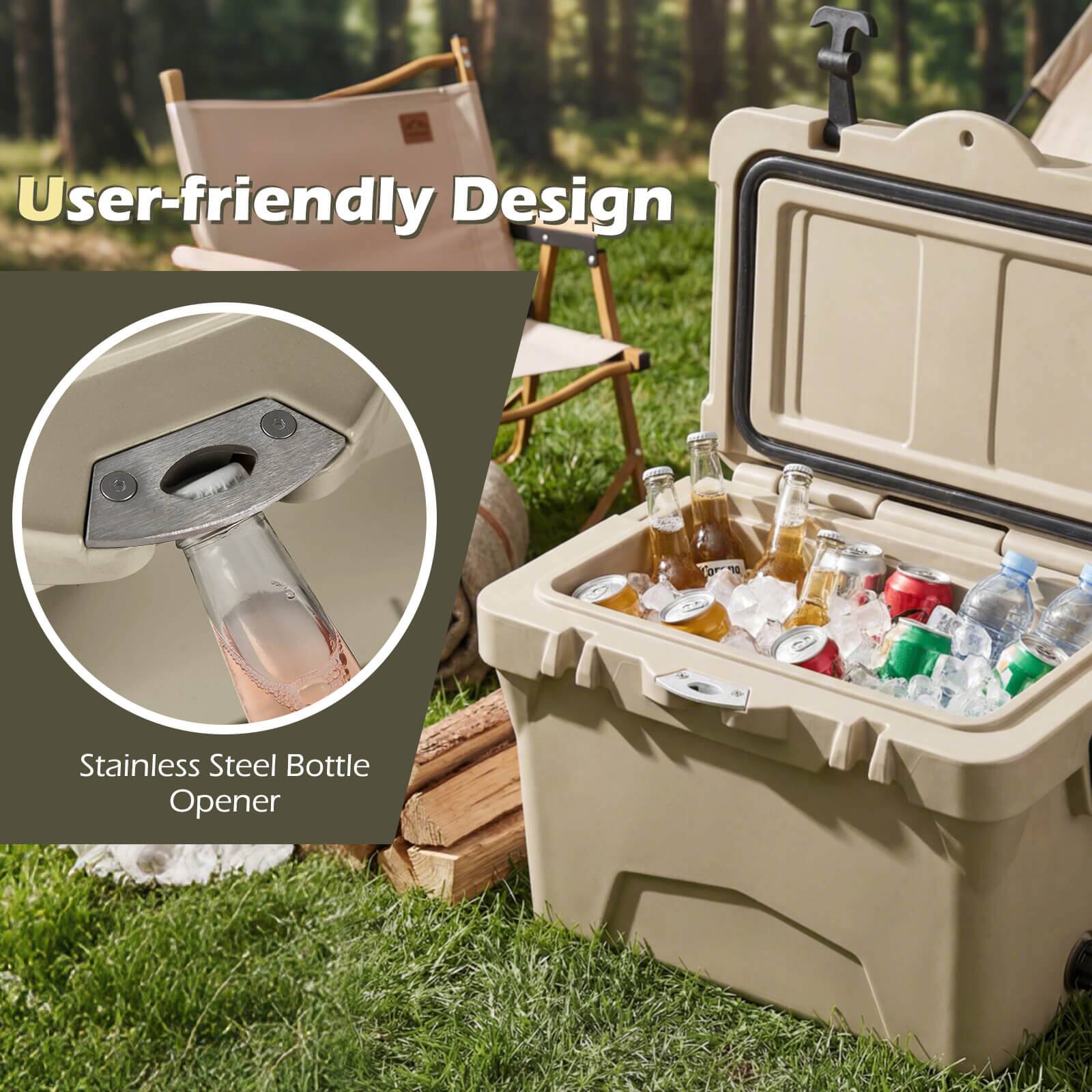 User-friendly Design  
Stainless Steel Bottle Opener