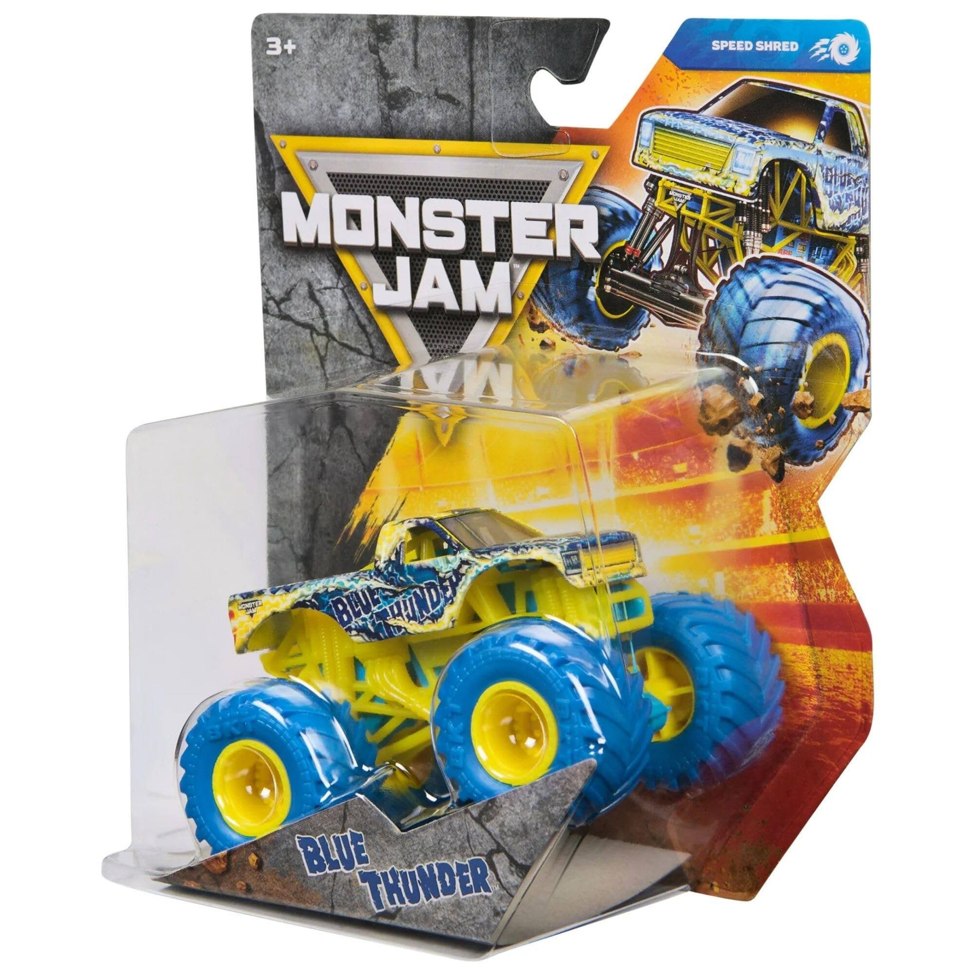 TXF1 モンスタートラック 青/黄 Monster Jam Speed Shred 1:64 Diecast Truck Series 45 Official 2026