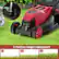 The text on the image reads: "3-Position Height Adjustment 1.8" 2.5"". This text describes the feature of the red lawn mower, which allows the user to adjust the height of the mower in three different positions. The height adjustment ranges from 1.8 inches to 2.5 inches, providing flexibility for different types of grass and lawn conditions.