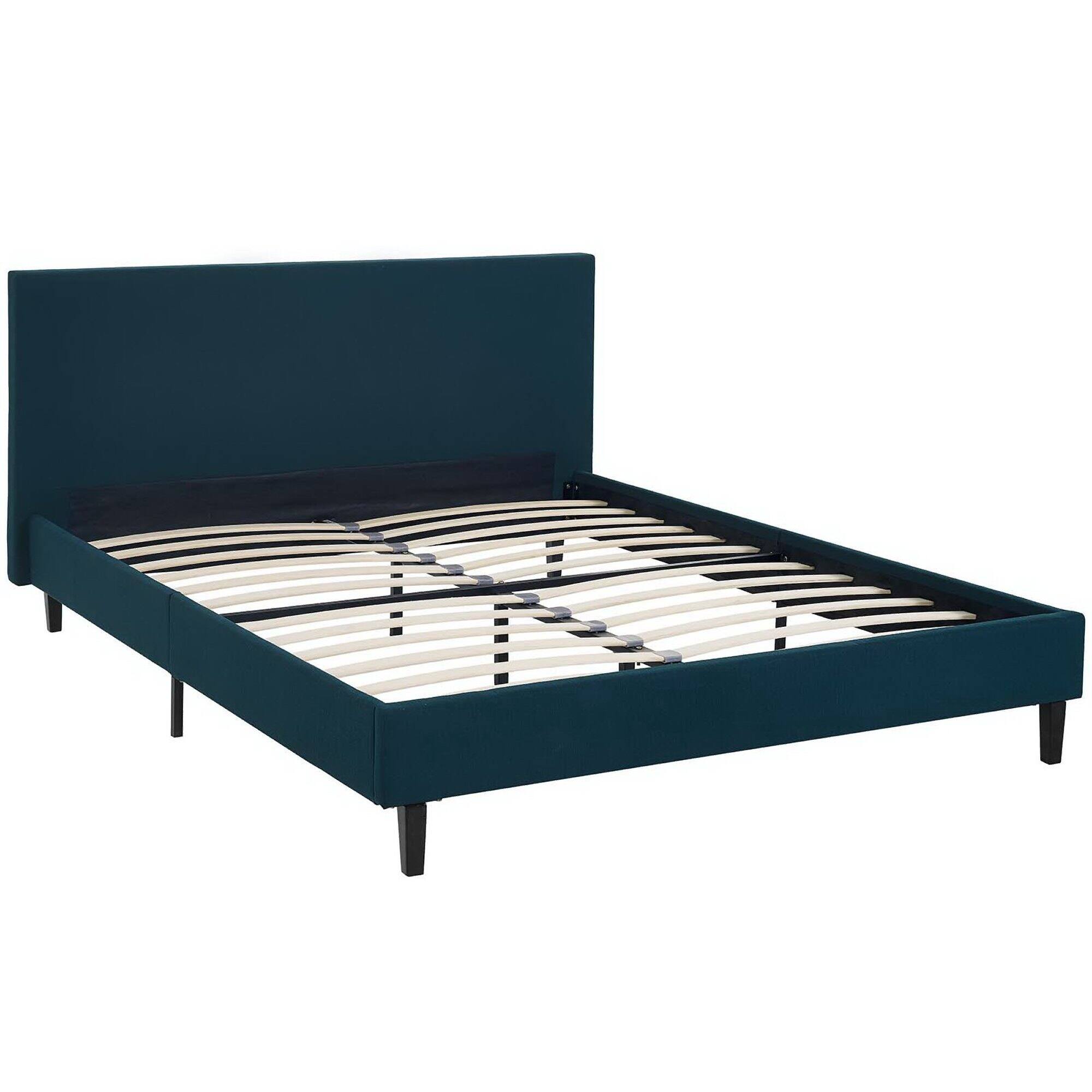 Left. Modway - Horizon Stainless Steel Queen Bed Frame - Gray.