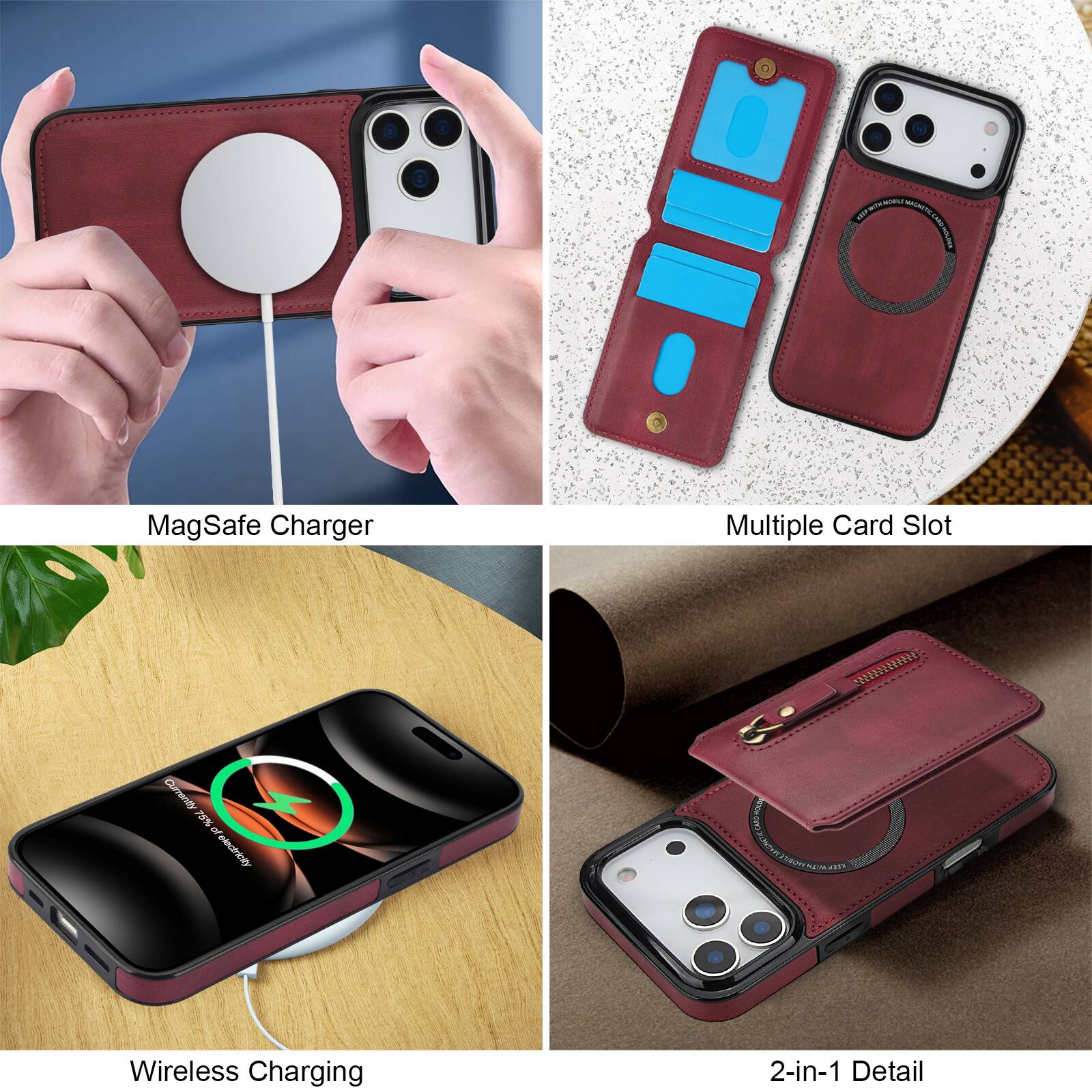 MagSafe Charger  
Multiple Card Slot  
Wireless Charging  
2-in-1 Detail