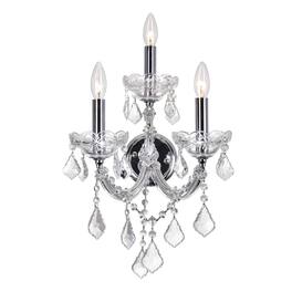CWI Lighting - Maria Theresa 3 Light Wall Sconce With Finish - Chrome