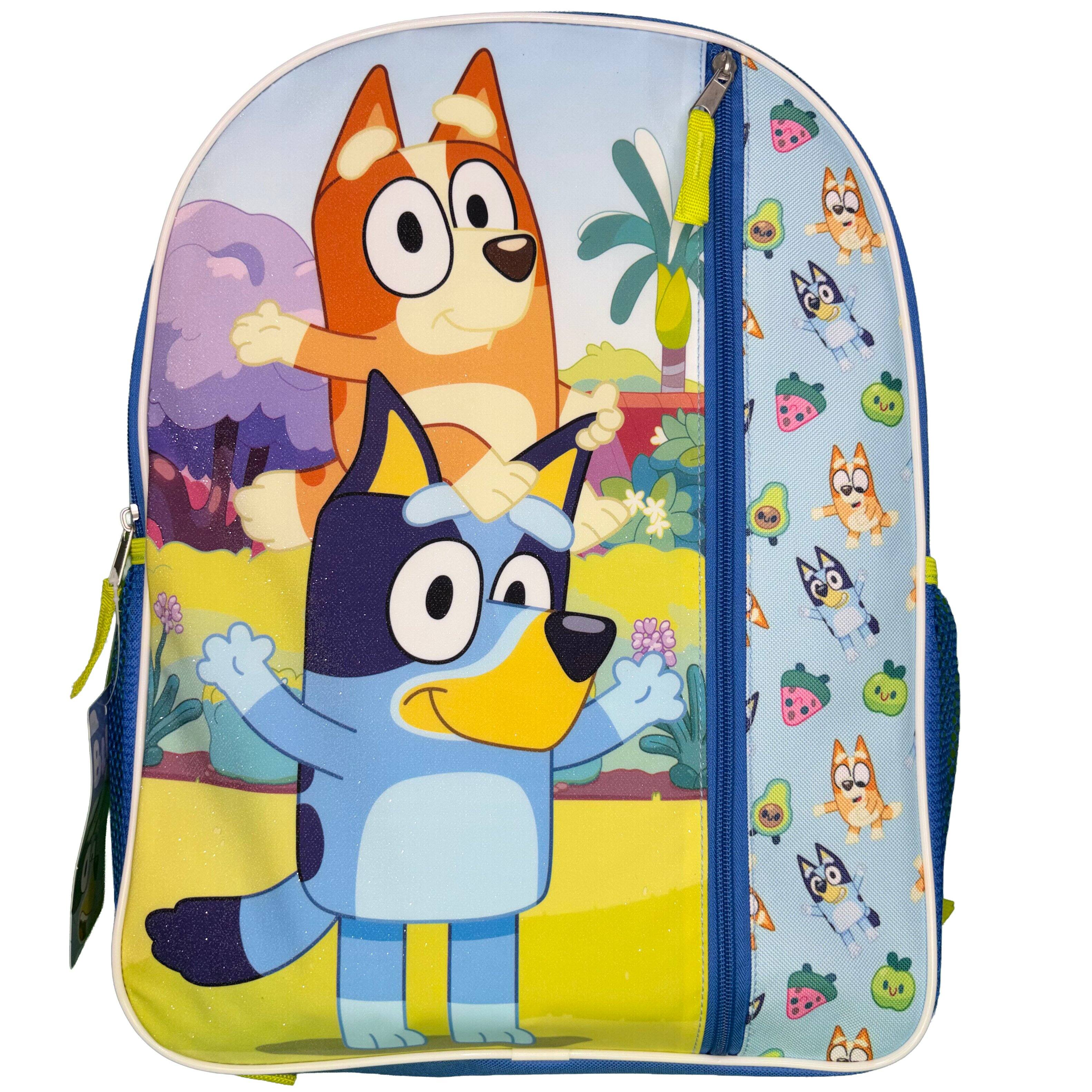 Alt View 2. Disney - Bluey piggybacking Bingo Nylon Blue Kids 16" School Backpack for Girls and Boys ages 3+ - Assorted Pre-Pack.