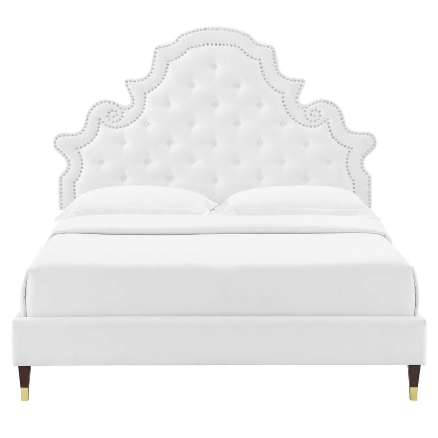 Splayed Modway Bridgette Wood Full Platform Bed With Splayed Legs Brown - Best Buy
