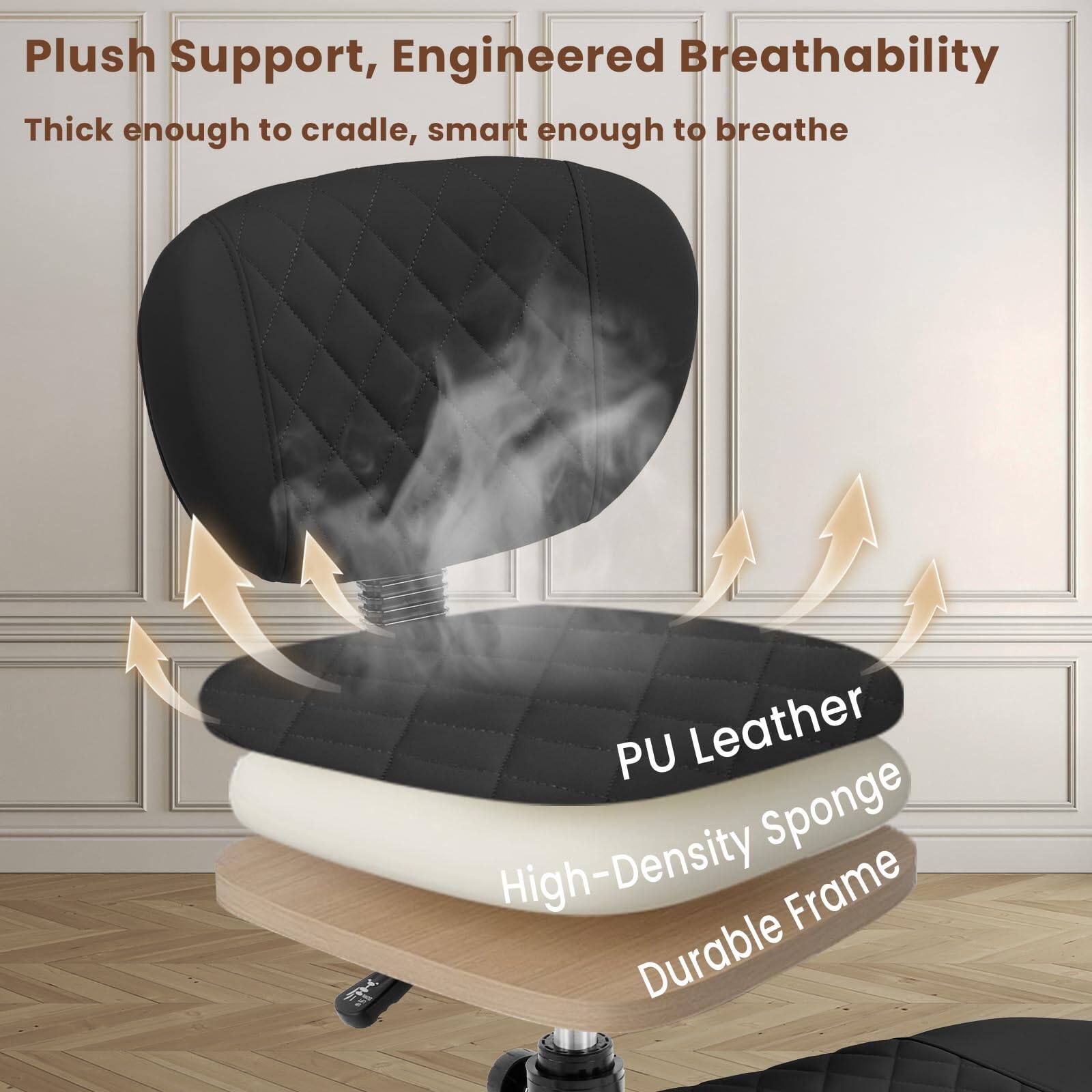 Plush Support, Engineered Breathability  
Thick enough to cradle, smart enough to breathe  

PU Leather  
High-Density Sponge  
Durable Frame
