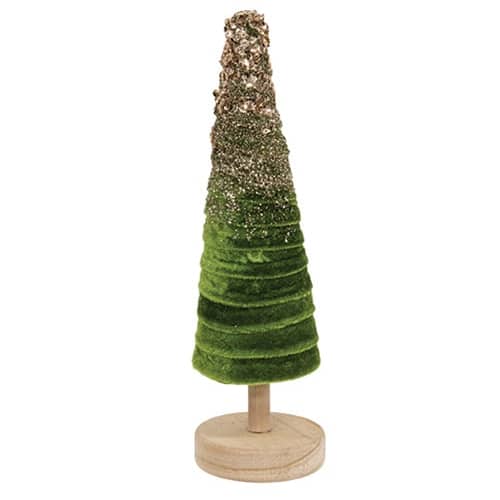 BreeBe - Sparkle Velvet Christmas Tree 9.75"H - Green