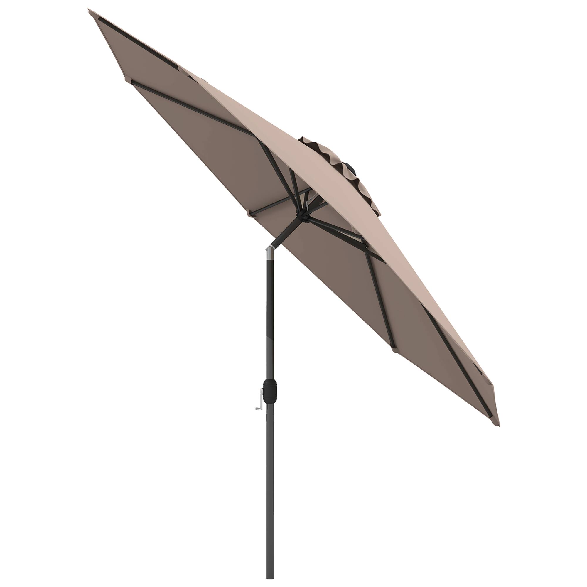 Alt View 9. Gymax - Gymax 300 CM Patio Umbrella Outdoor Heavy Duty Market Umbrella w/ Tilt Mechanism - Tan.