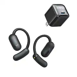 Soundcore - AeroFit 2 by Anker with USB C Charger Block 20W,Open-Ear Headphones, Real-Time Translation Earbuds, Richer Bass, Hi-Res