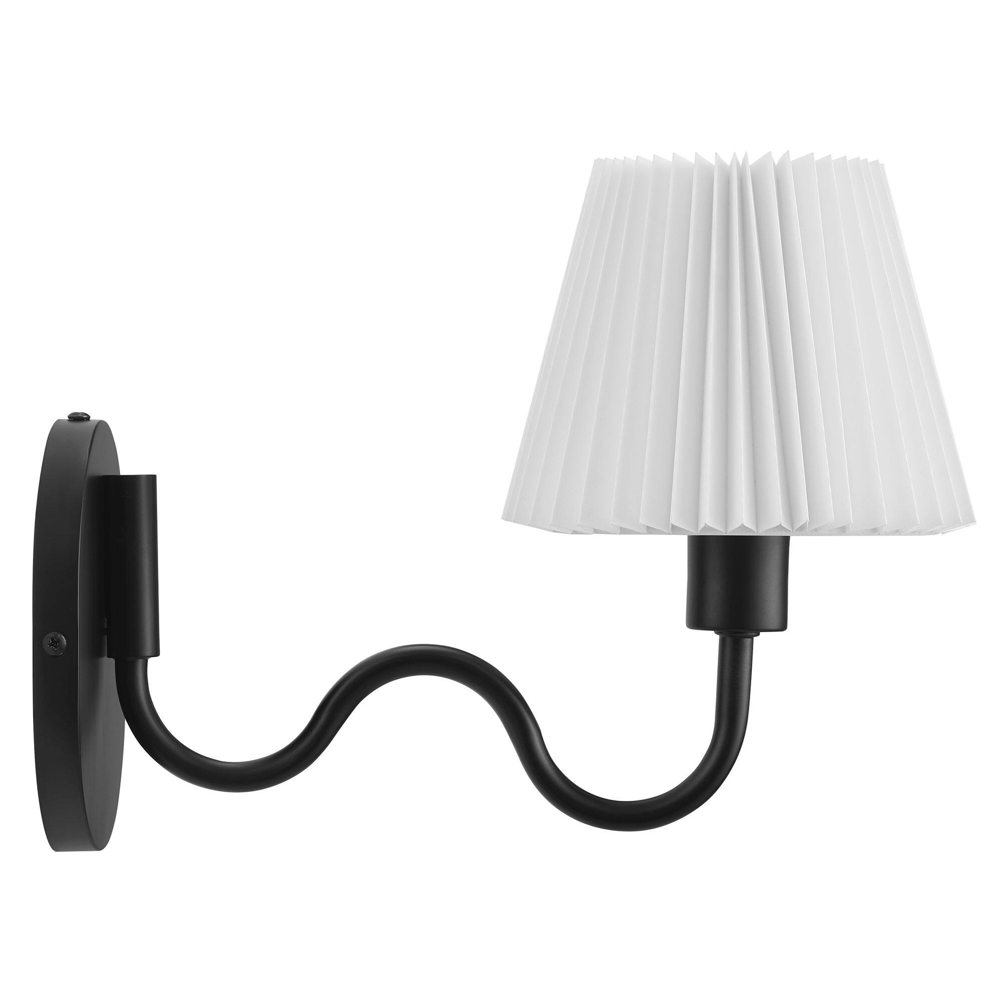 Alt View 5. Modway - Wave Squiggle Arm Wall Sconce by Modway - Black.