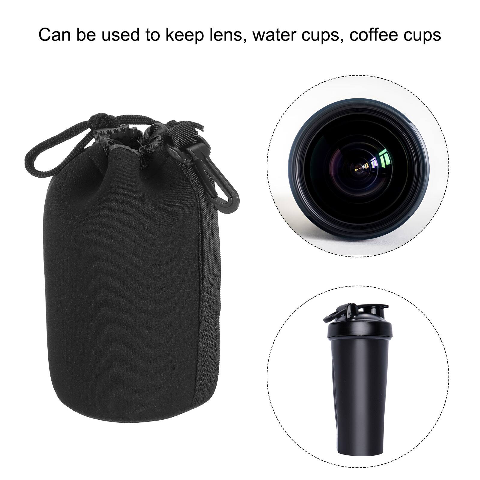 Can be used to keep lens, water cups, coffee cups