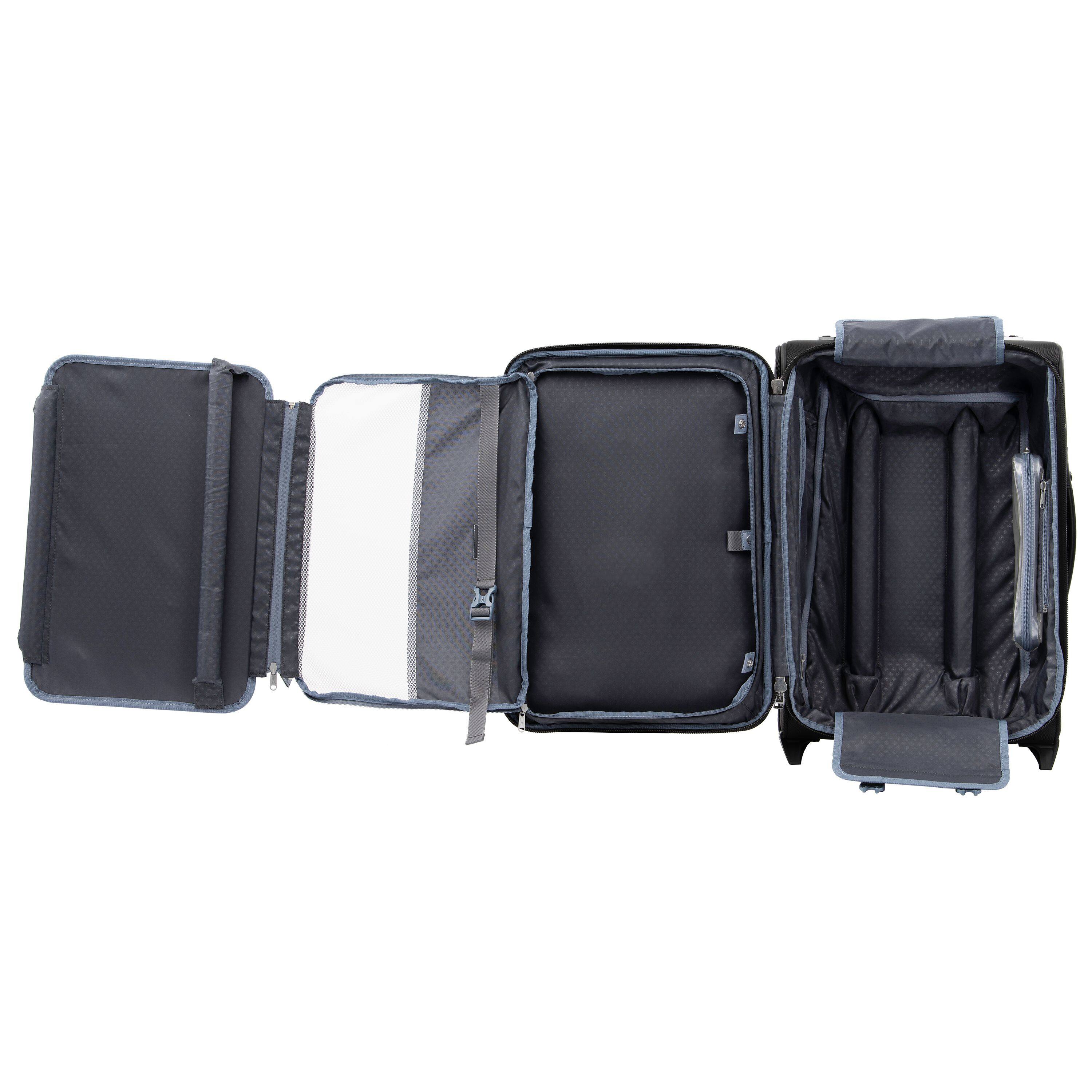 Angle. Travelpro - Travelpro Platinum Elite Softside Expandable 22" Carry On Spinner - Shadow Black.
