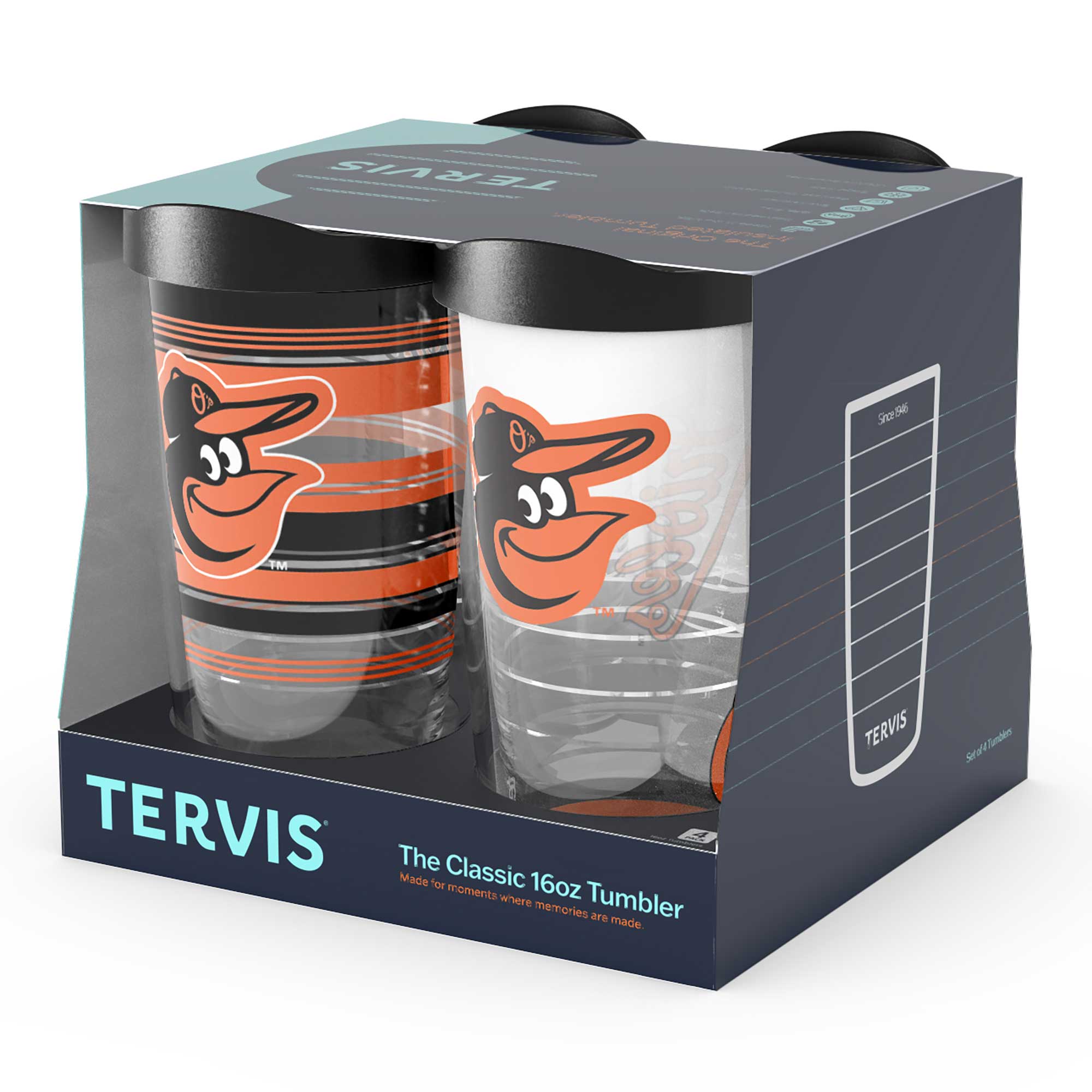 TERVIS  
The Classic 16oz Tumbler  
Made for moments where memories are made  

TERVIS  
Seatundin Seal  

TERVIS  
Since 1946  

TERVIS  
Sport Tumbler