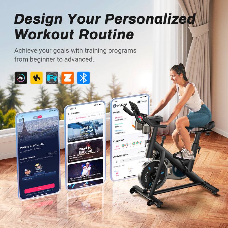 Design Your Personalized Workout Routine
Achieve your goals with training programs from beginner to advanced.

PARIS CYCLING
4pimm Evertycle Leaderboad Socen Orger

Road to Survival Age of Dragon
Road to Survival The Dark Lord

Hi, Qigi
Today

Calendar
Activity data

Connect

MERACH MO MEF ANo V
