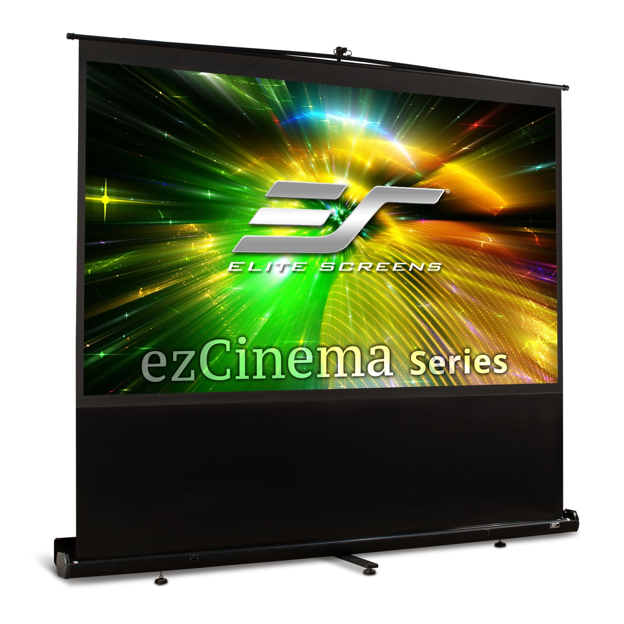 Elite Screens - ezCinema Floor Pull-Up Matte White Free-Standing Portable Projector Screen, 120" Diag., 16:9, Carry Bag, F120NWH