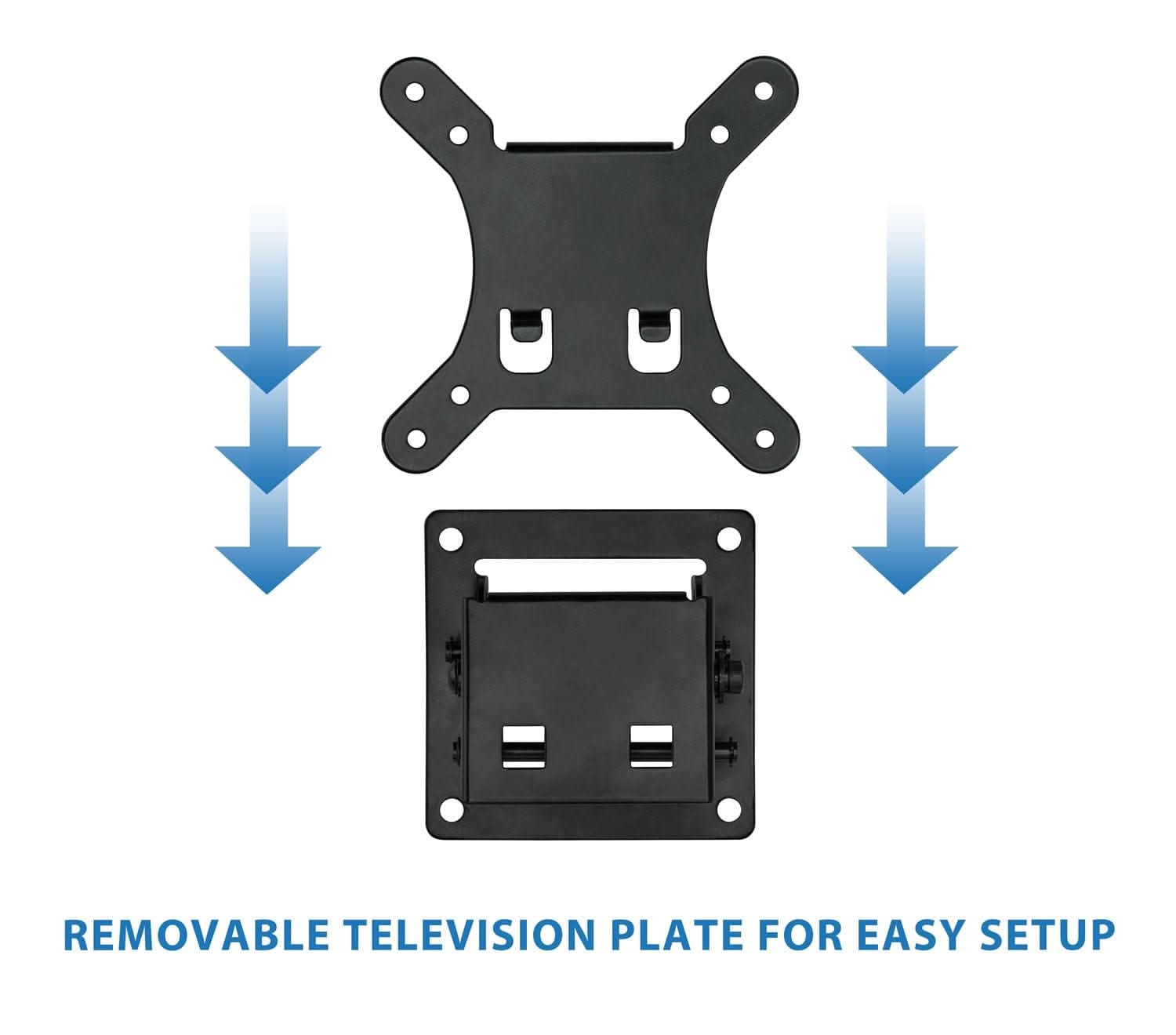 REMOVABLE TELEVISION PLATE FOR EASY SETUP
