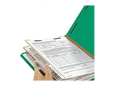 Alt View 5. Smead - 100% Recycled Pressboard Classification Folders, 2/5-Cut Tab, Letter Size, 2 Dividers, Green, 10/Box - Green.