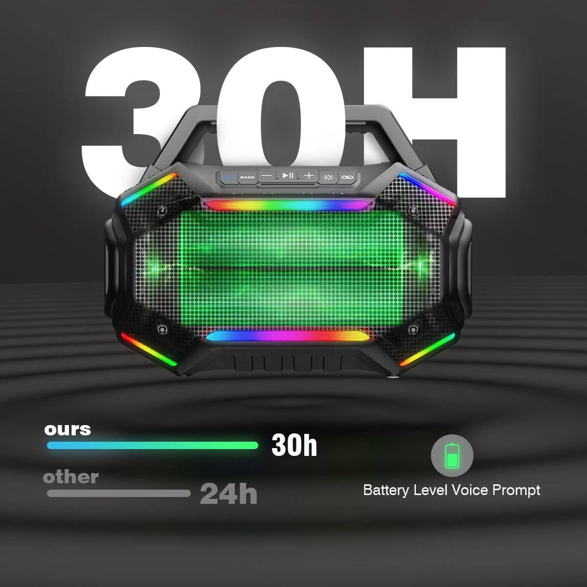 30h  
ours 30h  
other 24h  
Battery Level Voice Prompt