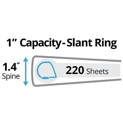 1" Capacity-Slant Ring  
1.4" Spine  
220 Sheets