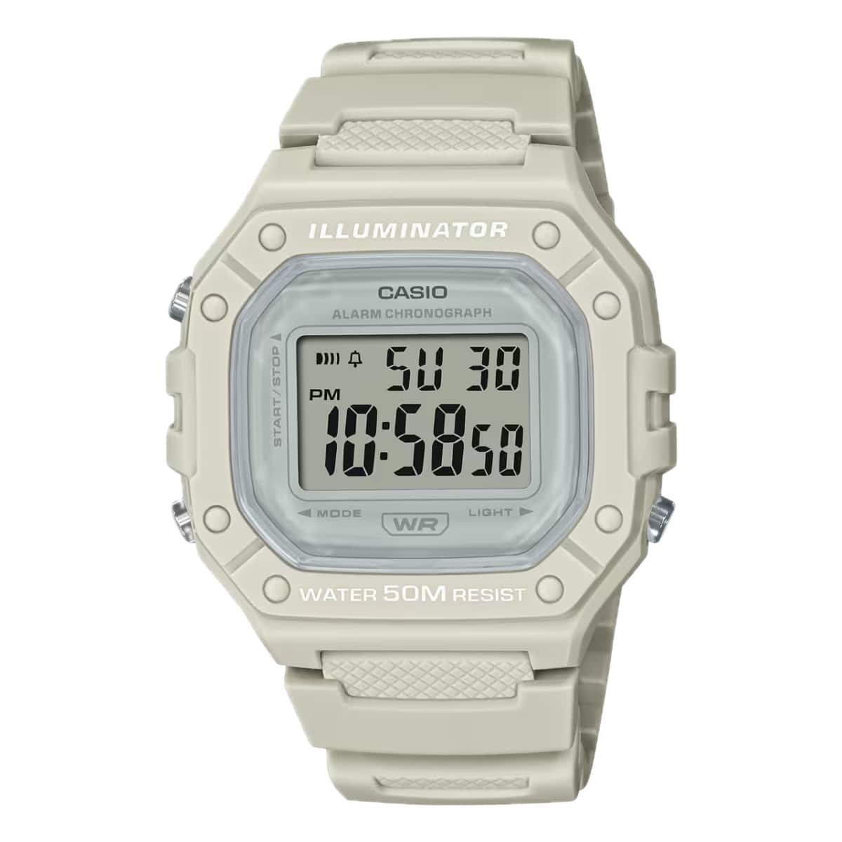 Casio - Men's Water-Resistant Digital Watch with Band - W-218HC-8AVCF - White price history on PriceWatchPro
