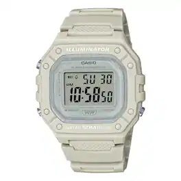 Casio - Men's Water-Resistant Digital Watch with Band - W-218HC-8AVCF - White