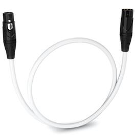 Lyxpro - 1.5 ft Balanced XLR Cable, Male to Female, 3 Pin Microphone Cable - White