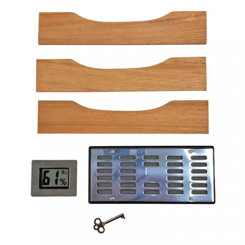 Alt View 1. Prestige - Winchester Solid Wood humidor - High Lacquer Authentic Apple Wood Exterior Finish.