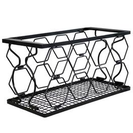 Sunnydaze - 8-Bottle Collapsible Wire Tabletop Wine Rack - Black