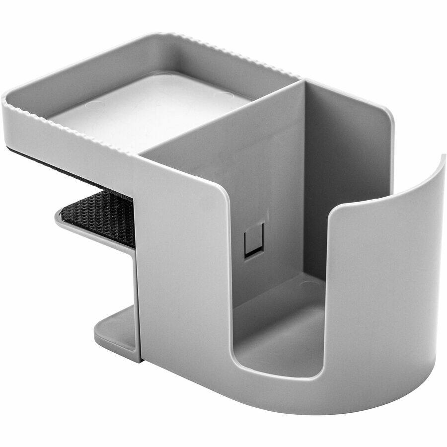 Angle. Deflecto - Deflecto Standing Desk Cup Holder 3.54 x 3.94 x 7.04 Cup Holder Spill Resistant Portable Spring Loaded Gray - Gray.