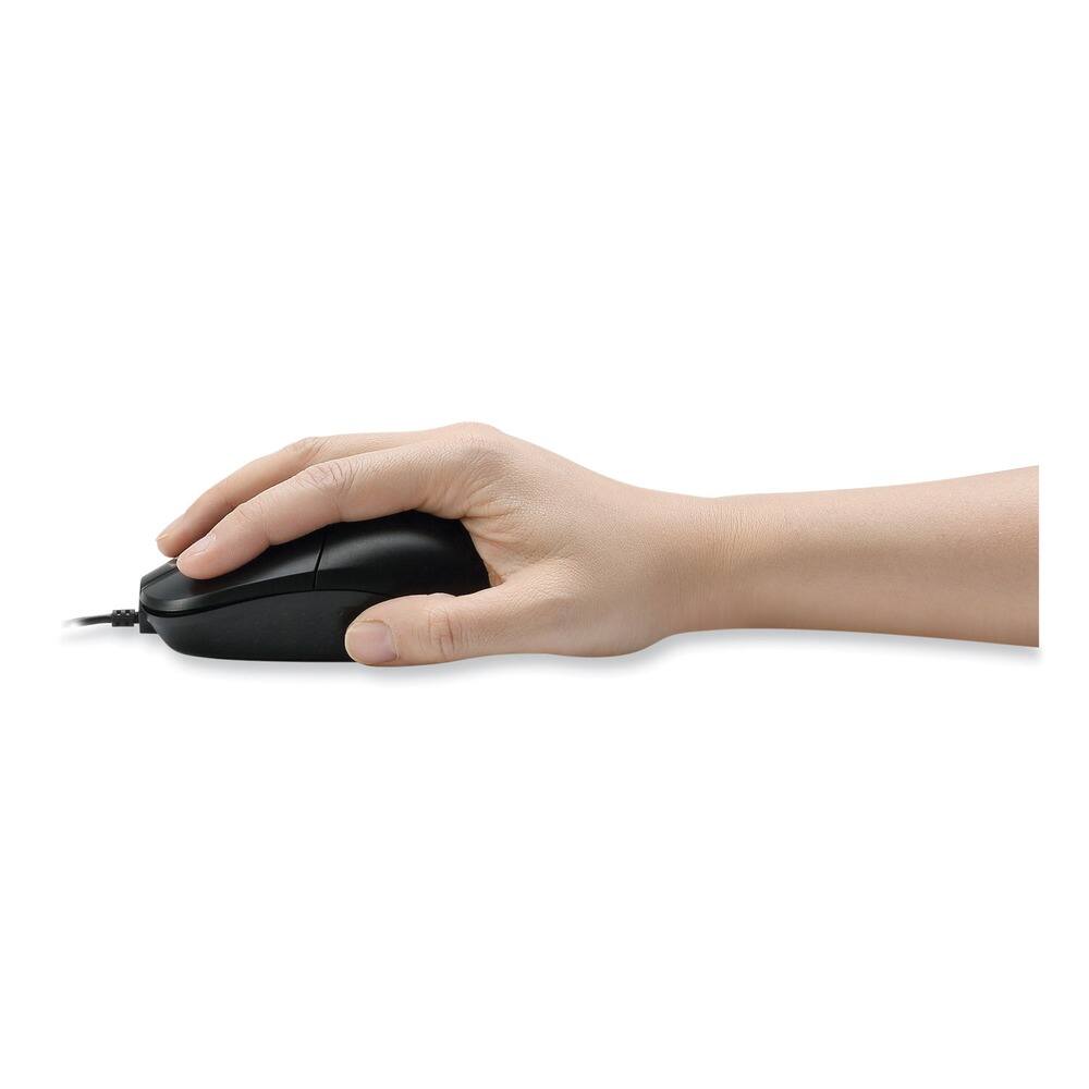 Left. Adesso - Adesso iMouse M6-TAA - Optical Scroll Mouse (TAA Compliant) - Full-size Mouse - Optical - Cable - Black - USB - 1000 dpi - Black.