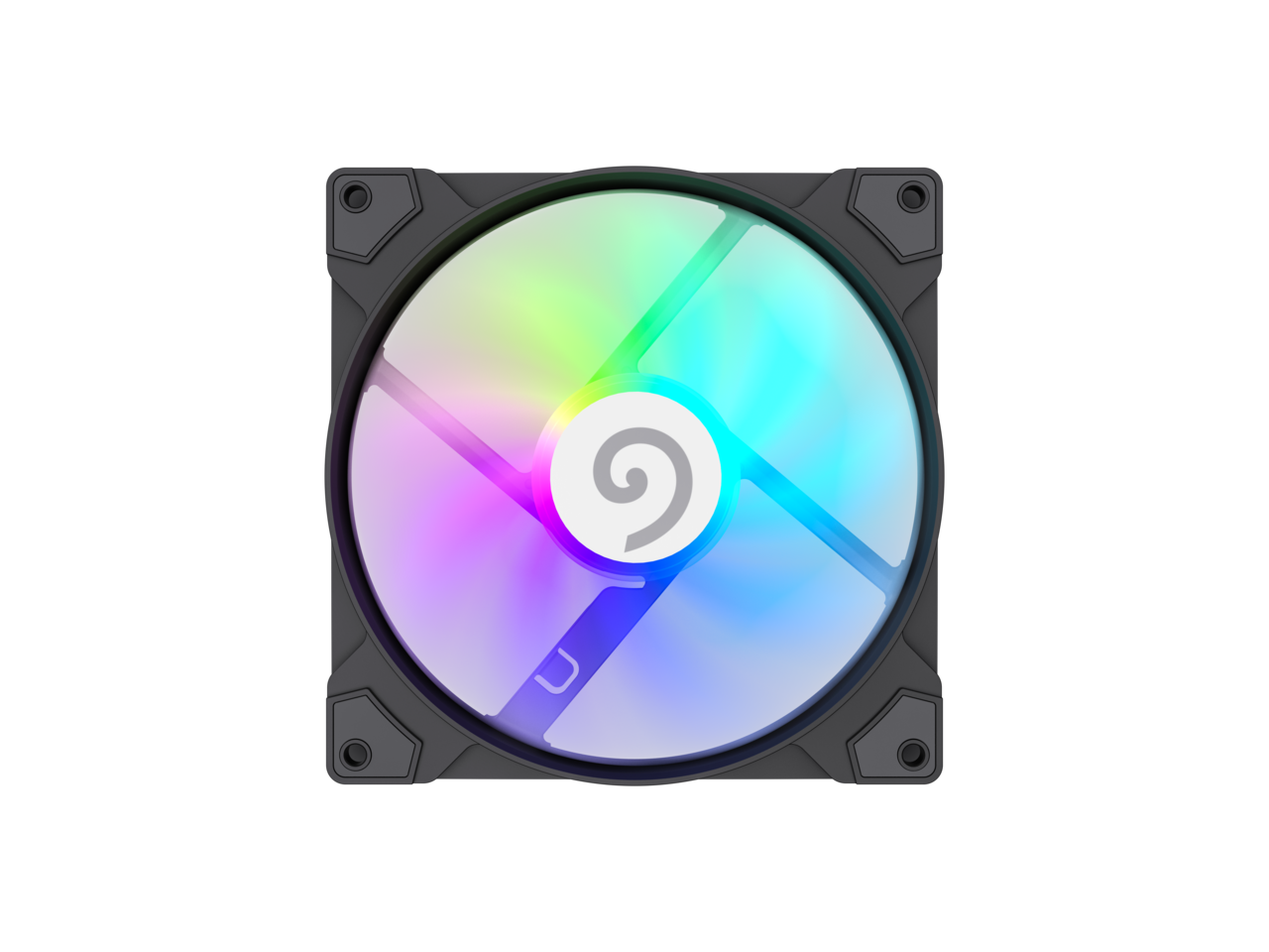 Alt View 2. GAMEMAX - GAMEMAX FN14A-S5, 120mm White frame ARGB Fan - High-Performance Cooling Fan for PC Case Addressable RGB LED Case Fan - White.