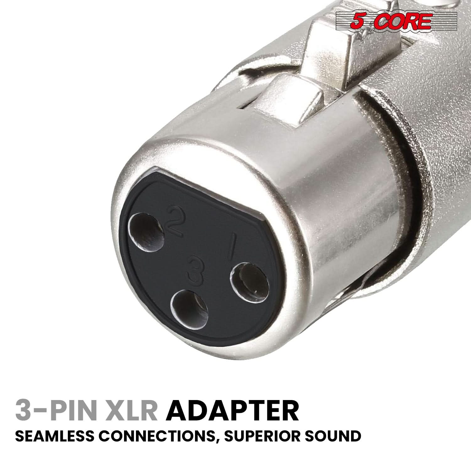 5 CORE 3-PIN XLR ADAPTER SEAMLESS CONNECTIONS, SUPERIOR SOUND