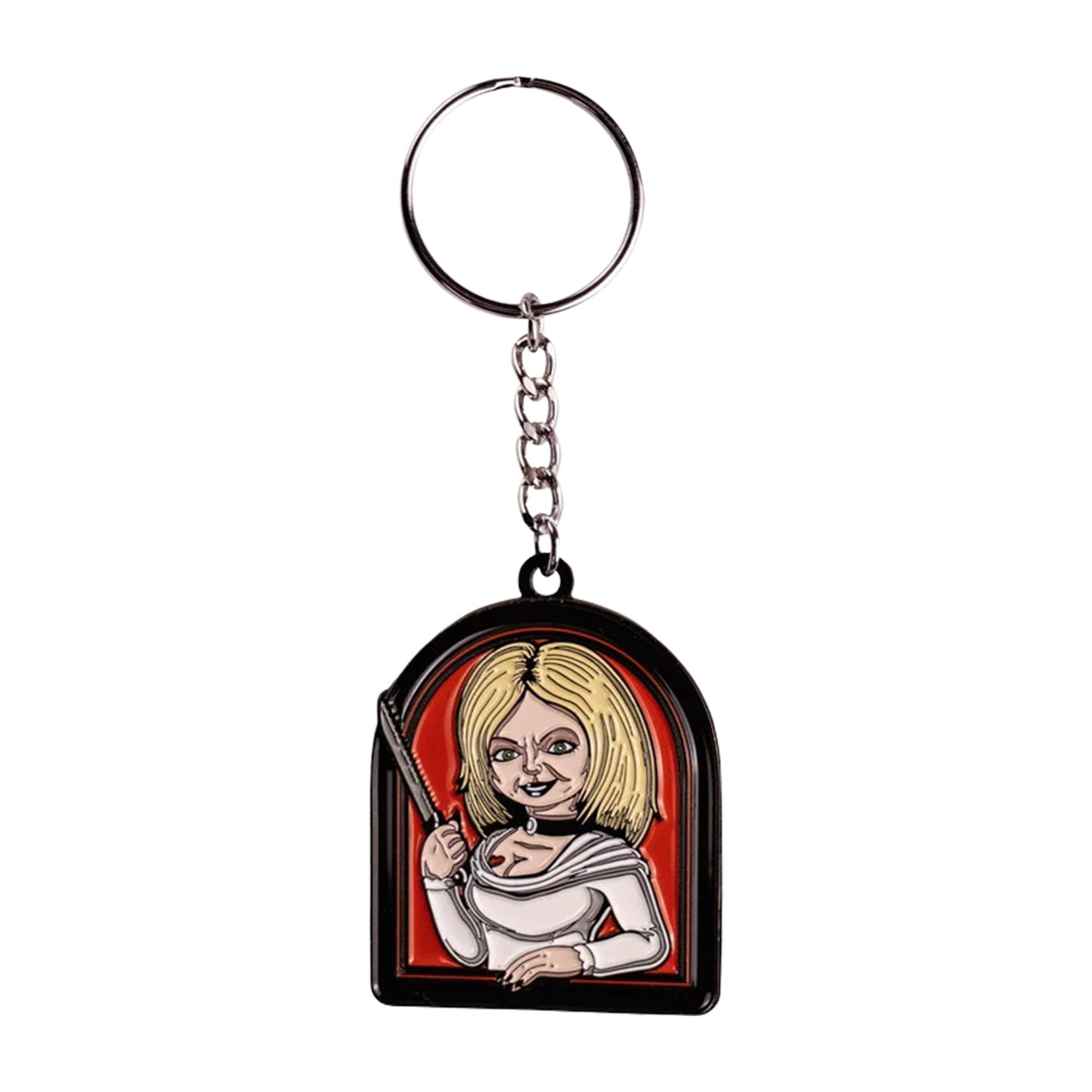 Front. Trick or Treat Studios - Child's Play Seed of Chucky Tiffany Enamel Keychain - Multi-Color.