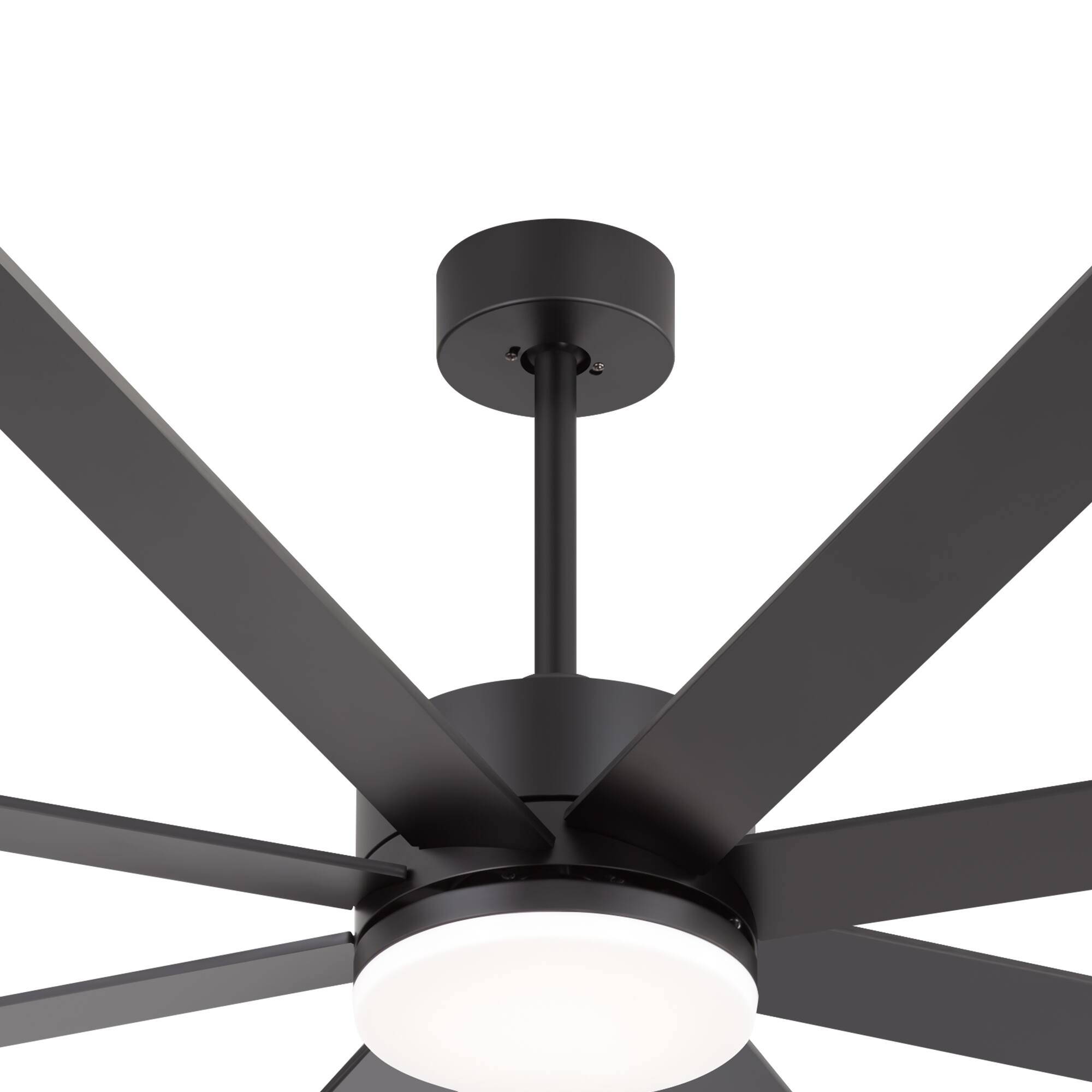 Alt View 9. Breezary - 72-Inch LED Ceiling Fan with 10 Dual-Finish Blades, 3-Color Temperature, Remote Control, 6-Speed Settings - matte black and walnut.
