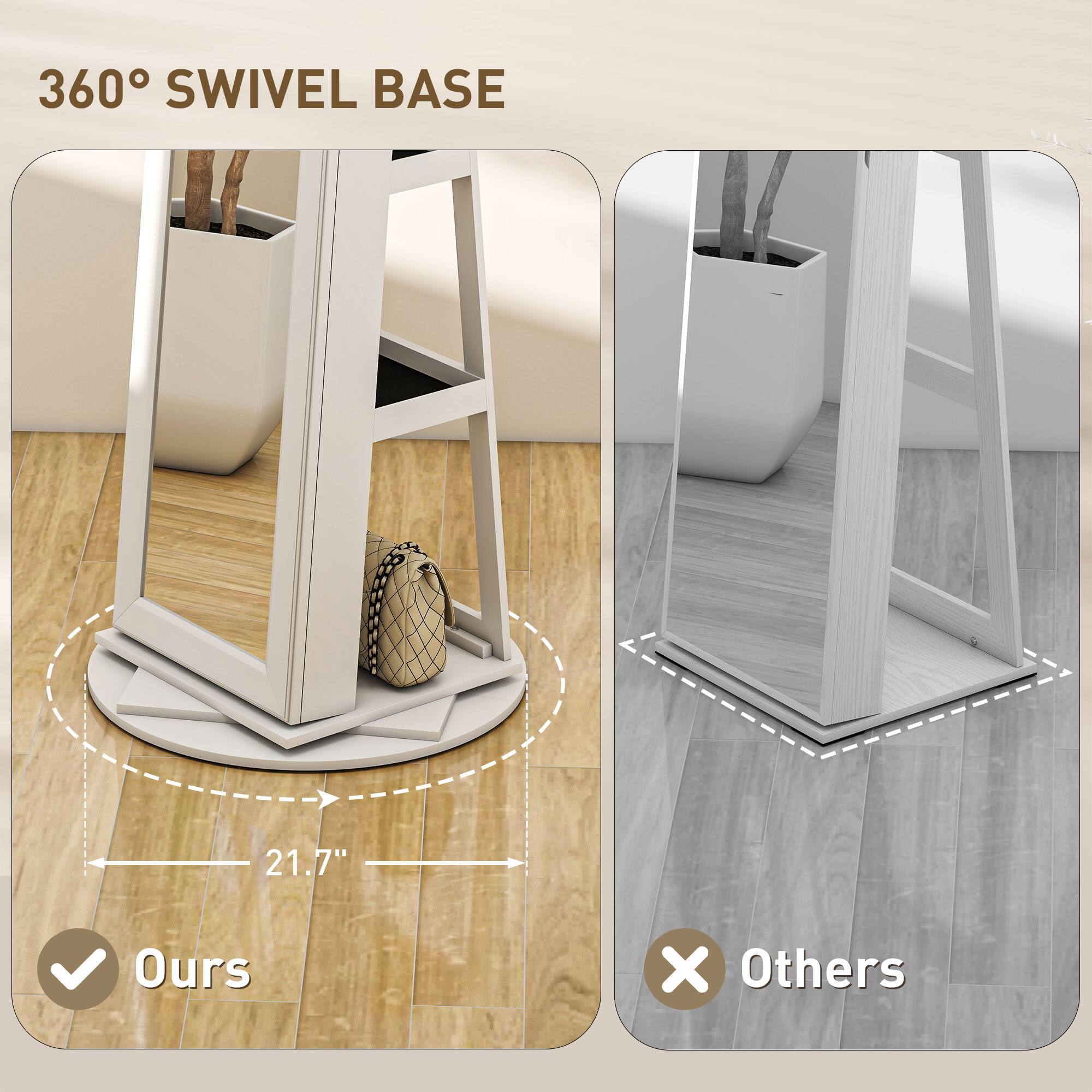 360° SWIVEL BASE 21.7" Ours x Others