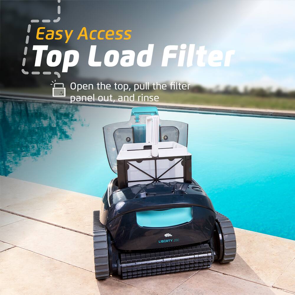 Easy Access Top Load Filter: Open the top, pull the filter panel out, and rinse LIBERTY 200.