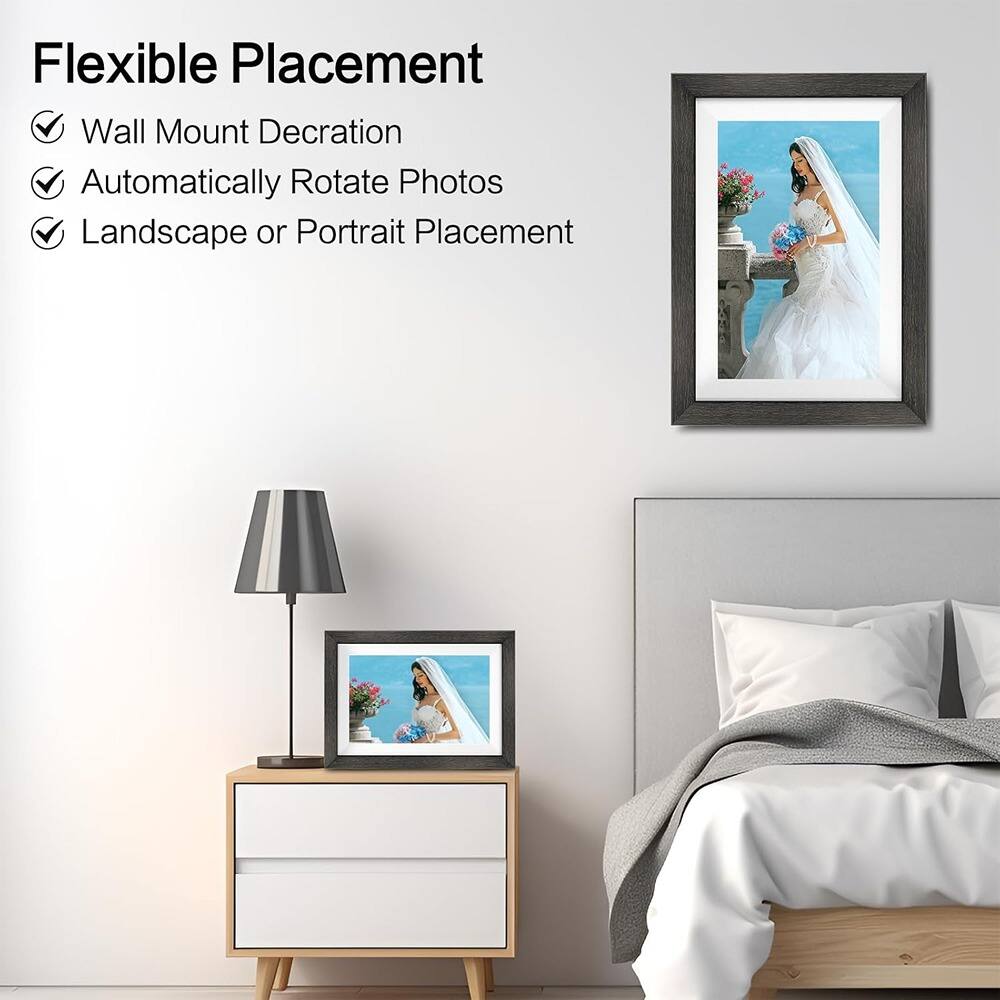 Flexible Placement  
- Wall Mount Decoration  
- Automatically Rotate Photos  
- Landscape or Portrait Placement