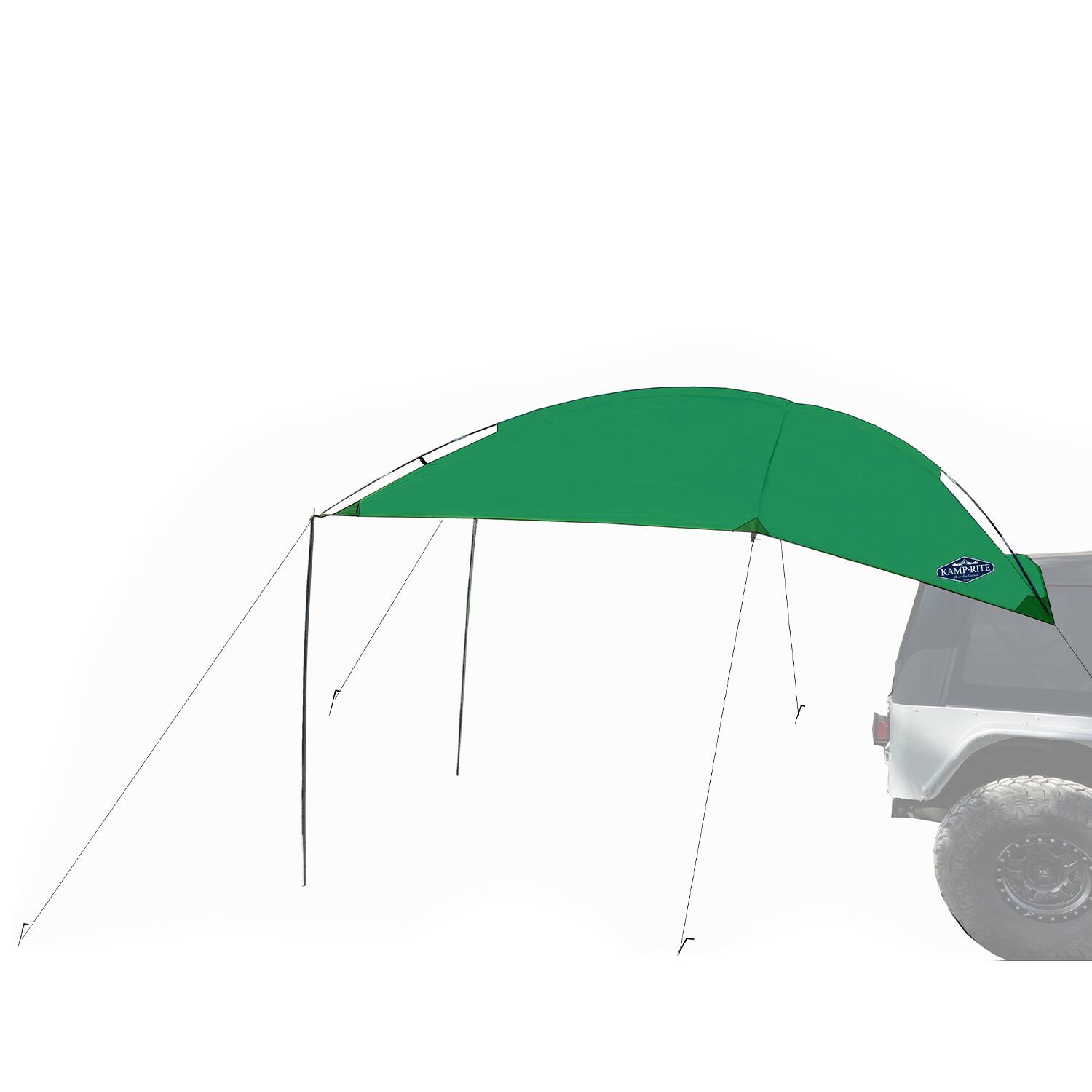 Alt View 1. Kamp-Rite - Kamp-Rite Outdoor Shade Camping Awning for SUV Sport Vehicle & Carry Bag, Green - Green.