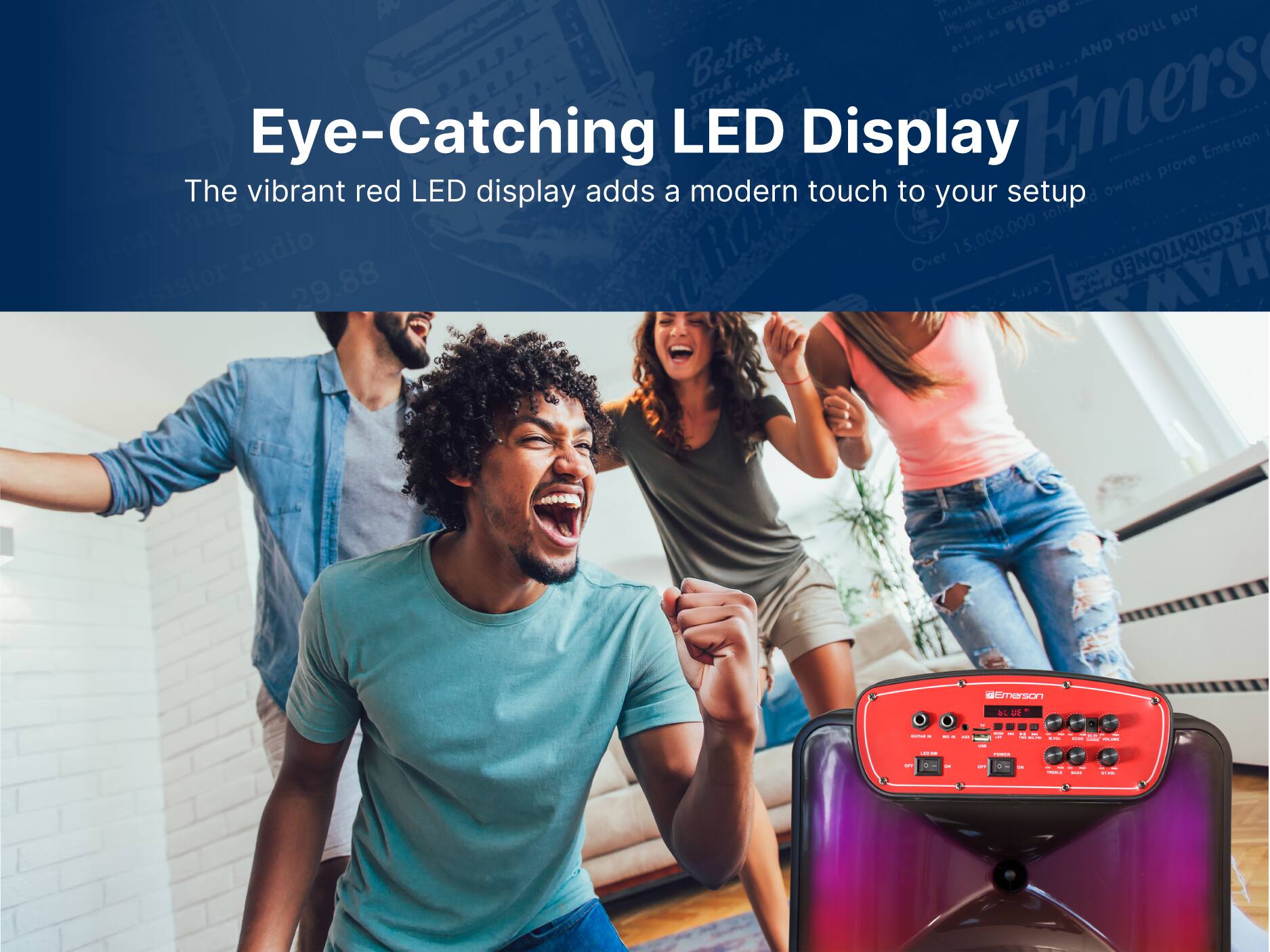 Eye-Catching LED Display
The vibrant red LED display adds a modern touch to your setup