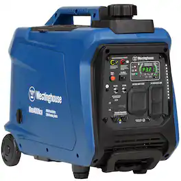 Westinghouse - 4,000-Watt Gas Powered Portable Inverter Generator with Recoil Start, LED Data Center - Blue