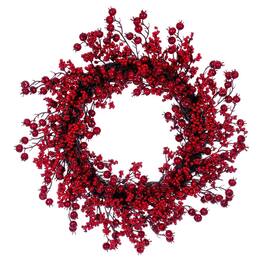 Vickerman - 28" Deluxe Mixed Berry Wreath - Red