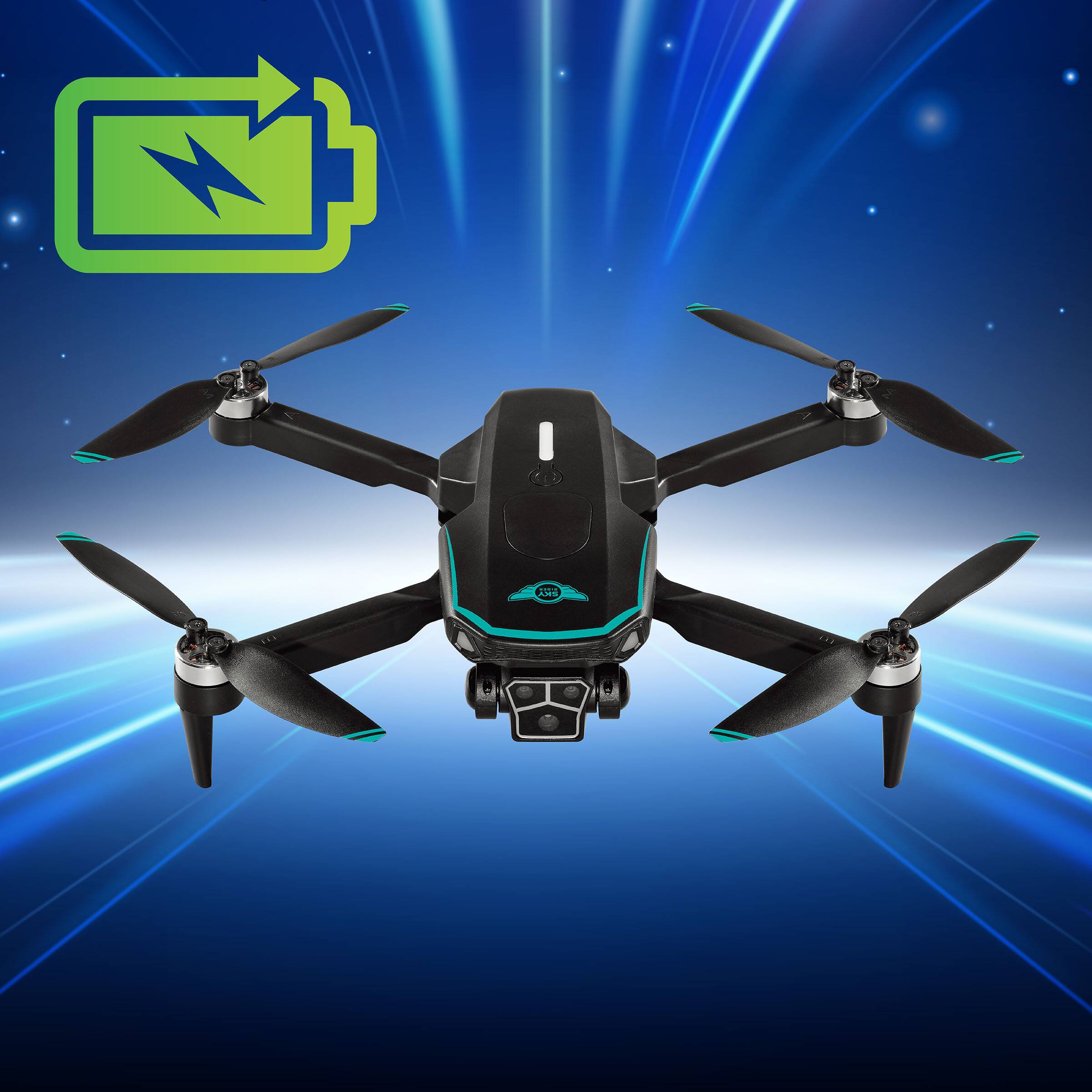Alt View 4. Sky Rider - Sky Rider XG-34 Neith Foldable Brushless Drone with GPS and Wi-Fi Camera, DRWG534B.