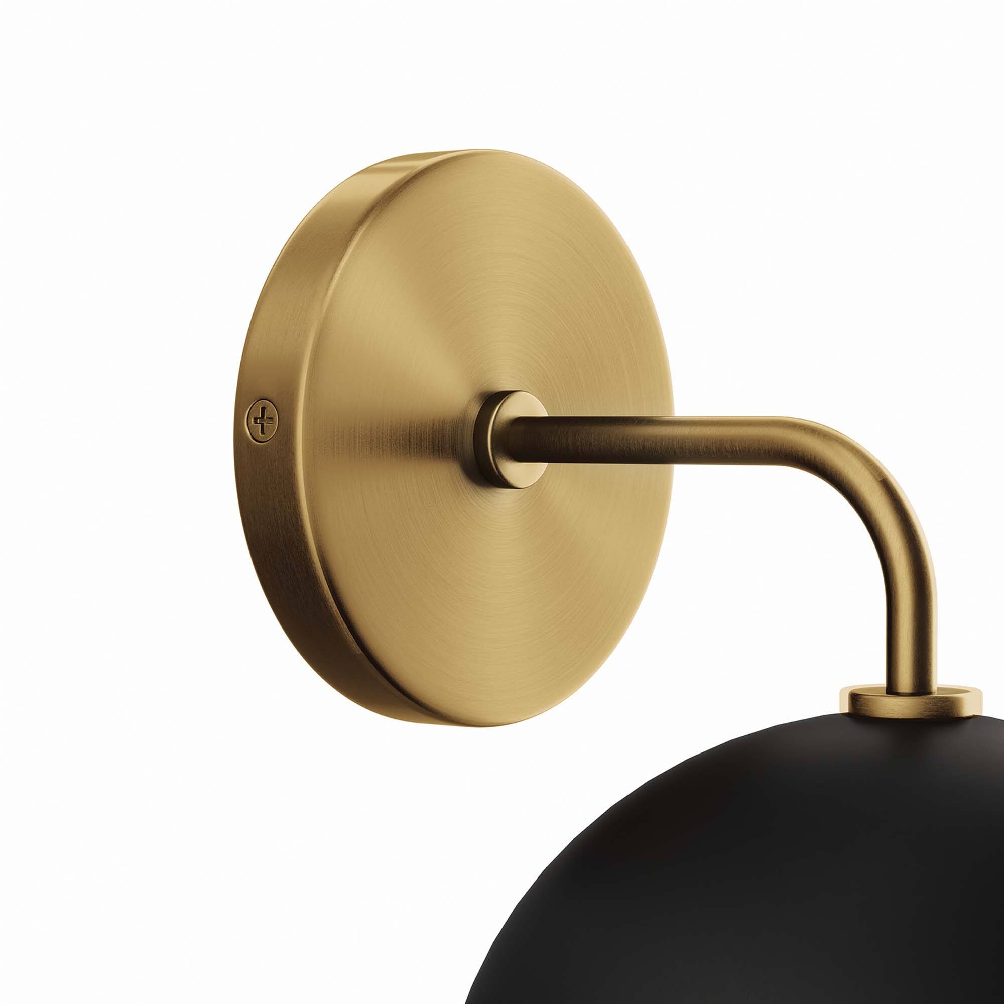 Alt View 6. Modway - Stellar 1-Light Wall Sconce by Modway - Opal Satin Brass.